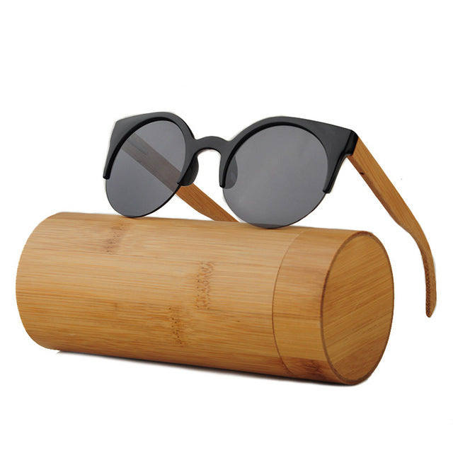 Óculos de Sol Vintage Wood/Bambu - Feminino